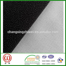 75D * 100D changxing huzhou tela 100% poliéster cepillado interlínea
